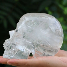 Load image into Gallery viewer, Natural Clear Quartz Crystal Skull Hand Carved