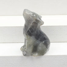 Load image into Gallery viewer, Crystal Carved Wolf Statue Multiple Variants