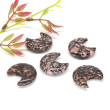 Load image into Gallery viewer, 10Pc Rhodonite Moon Crystals Reiki Healing Stones