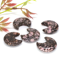Load image into Gallery viewer, 10Pc Rhodonite Moon Crystals Reiki Healing Stones