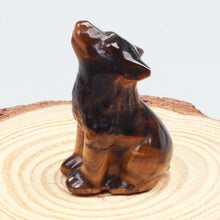 Load image into Gallery viewer, Crystal Carved Wolf Statue Multiple Variants