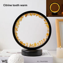 Load image into Gallery viewer, LED Crystal Round Lamp Night Light – Healing Amethyst, Citrine & Clear Quartz Gemstone Décor