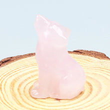 Load image into Gallery viewer, Crystal Carved Wolf Statue Multiple Variants