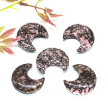 Load image into Gallery viewer, 10Pc Rhodonite Moon Crystals Reiki Healing Stones
