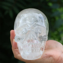 Load image into Gallery viewer, Natural Clear Quartz Crystal Skull Hand Carved