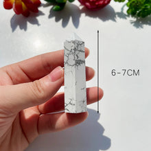 Load image into Gallery viewer, 40-80mm Natural Howlite Healing Stone Obelisk 6-7cm