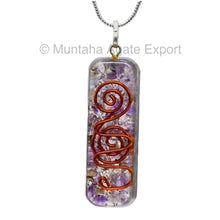 Load image into Gallery viewer, Carnelian Orgonite Pendant – Handmade Crystal Orgone Gemstone Necklace for Energy, Meditation &amp; Spiritual Healing