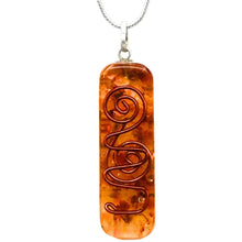 Load image into Gallery viewer, Carnelian Orgonite Pendant – Handmade Crystal Orgone Gemstone Necklace for Energy, Meditation &amp; Spiritual Healing