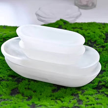 Load image into Gallery viewer, Natural White Selenite Oval Plate Bowl – Crystal Mineral Display Dish for Collection &amp; Home Décor