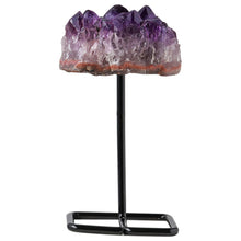 Load image into Gallery viewer, Amethyst Healing Crystal Cluster on Metal Stand