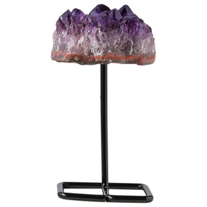 Amethyst Healing Crystal Cluster on Metal Stand