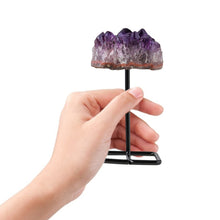 Load image into Gallery viewer, Amethyst Healing Crystal on Metal Stand