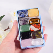 Load image into Gallery viewer, 10PC Set Natural Tumbled Stone 15-20mm Mix Stone And Crystal