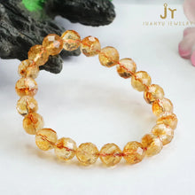 Load image into Gallery viewer, Faceted Shape Healing Citrine Beaded Bracelet