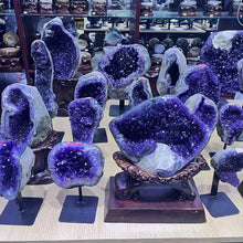 Load image into Gallery viewer, Natural Brazilian Uruguay Amethyst Crystal Cluster – Purple Geode Mineral Specimen for Collection &amp; Home Decor