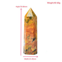 Load image into Gallery viewer, Crazy Agate Tower – 1PC Hexagonal Crystal Point for Reiki Healing, Meditation, Energy Use