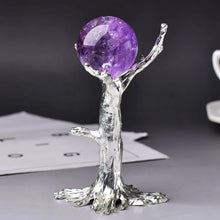 Load image into Gallery viewer, Tree Shape Crystal Sphere Stand Base Home Decor