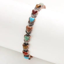 Load image into Gallery viewer, Wholesale Classic Red Copper Chain Bracelet Unique Heart Shaped Turquoise Natural Stone for Women Men Anniversaries