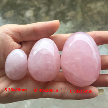 Load image into Gallery viewer, Natural Rose Quartz Crystal Egg – Healing Gemstone for Energy &amp; Balance