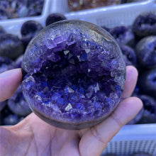 Load image into Gallery viewer, High Quality Natural Amethyst Open Face Geode Sphere