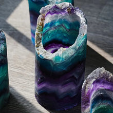 Load image into Gallery viewer, Natural Rainbow Fluorite Crystal Lamp – Gemstone Quartz Mineral Decor Light for Home &amp; Room Decoration