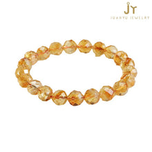 Load image into Gallery viewer, Faceted Shape Healing Citrine Beaded Bracelet