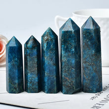 Load image into Gallery viewer, Natural Dark Blue Apatite Crystal Healing Obelisk