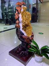 Load image into Gallery viewer, Large High-Quality Citrine Crystal Geode – Natural Rough Gourd-Shaped Mineral Specimen