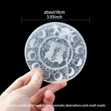 Load image into Gallery viewer, Natural Selenite Charging Plate – Engraved Moon Goddess Crystal Charging Disc for Home Decor &amp; Chakra Healing