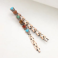 Load image into Gallery viewer, Wholesale Classic Red Copper Chain Bracelet Unique Heart Shaped Turquoise Natural Stone for Women Men Anniversaries