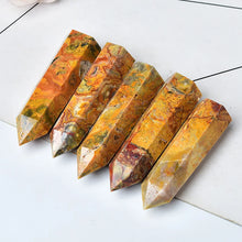 Load image into Gallery viewer, Crazy Agate Tower – 1PC Hexagonal Crystal Point for Reiki Healing, Meditation, Energy Use