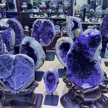 Load image into Gallery viewer, Natural Brazilian Uruguay Amethyst Crystal Cluster – Purple Geode Mineral Specimen for Collection &amp; Home Decor