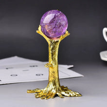Load image into Gallery viewer, Tree Shape Crystal Sphere Stand Base Home Decor