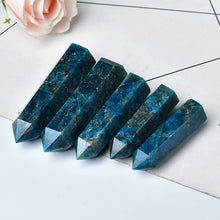 Load image into Gallery viewer, Natural Dark Blue Apatite Crystal Healing Obelisk