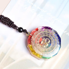 Load image into Gallery viewer, Seven Chakra Orgonite Energy Om Symbol Natural Crystal Pendant for Healing