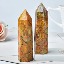 Load image into Gallery viewer, Crazy Agate Tower – 1PC Hexagonal Crystal Point for Reiki Healing, Meditation, Energy Use