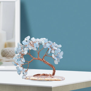 Crystal Gemstone Bonsai Tree – Choose from Multiple Stones – Feng Shui Home Decor, Office, Gift Ornament