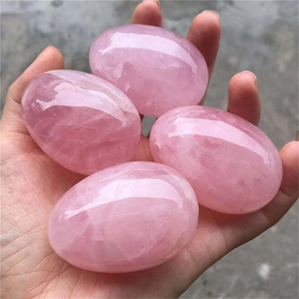 Natural Rose Quartz Crystal Egg – Healing Gemstone for Energy & Balance