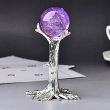 Load image into Gallery viewer, Tree Shape Crystal Sphere Stand Base Home Decor