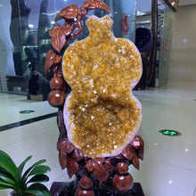 Load image into Gallery viewer, Large High-Quality Citrine Crystal Geode – Natural Rough Gourd-Shaped Mineral Specimen