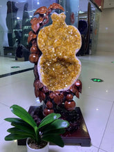 Load image into Gallery viewer, Large High-Quality Citrine Crystal Geode – Natural Rough Gourd-Shaped Mineral Specimen