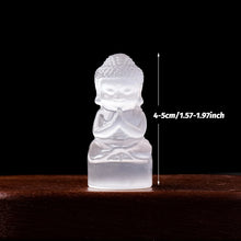 Load image into Gallery viewer, Natural Selenite Carved Crystal Figurine – Buddha, Owl, Angel &amp; Christmas Tree Statue for Home Decor &amp; Collection