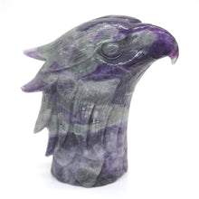 Load image into Gallery viewer, 4.5" Eagle Head Statue Natural Fluorite Crystal Carving Home Decor