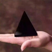 Load image into Gallery viewer, Natural Obsidian Stone Pyramid