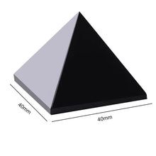 Load image into Gallery viewer, Natural Obsidian Stone Pyramid