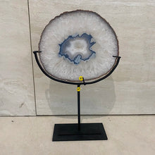 Load image into Gallery viewer, Natural Agate Slice Crystal Display – Polished Mineral Specimen for Home, Office &amp; Collection Decor