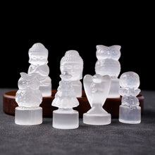 Load image into Gallery viewer, Natural Selenite Carved Crystal Figurine – Buddha, Owl, Angel &amp; Christmas Tree Statue for Home Decor &amp; Collection
