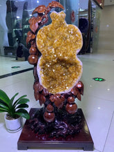 Load image into Gallery viewer, Large High-Quality Citrine Crystal Geode – Natural Rough Gourd-Shaped Mineral Specimen