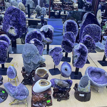 Load image into Gallery viewer, Natural Brazilian Uruguay Amethyst Crystal Cluster – Purple Geode Mineral Specimen for Collection &amp; Home Decor