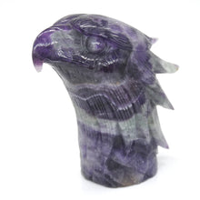 Load image into Gallery viewer, 4.5" Eagle Head Statue Natural Fluorite Crystal Carving Home Decor